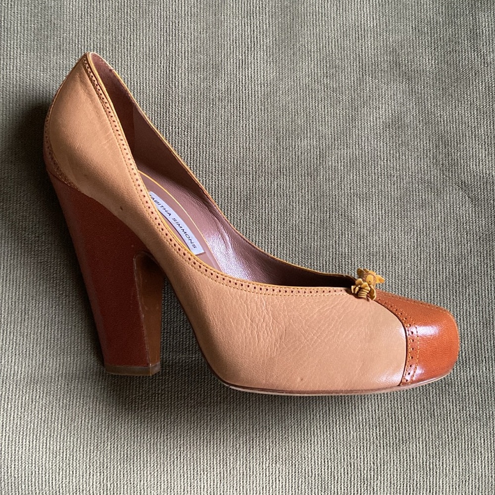 Tabitha Simmons Dixie Two-Tone Platform High Heel… - image 4